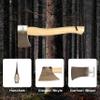 Prandi Yankee Hatchet 1.32lb Head - Hickory Handle 14.97in with Leather String - Ideal for Camping, Travel and Bushcraft - Made in Italy view 2
