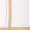 Premium Quality Gents Plain Border Dhoti (White with Yellow Border) view 1