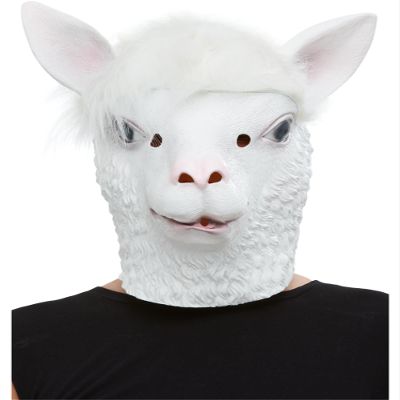 Smiffys 50879 Llama Latex Mask, Men, White