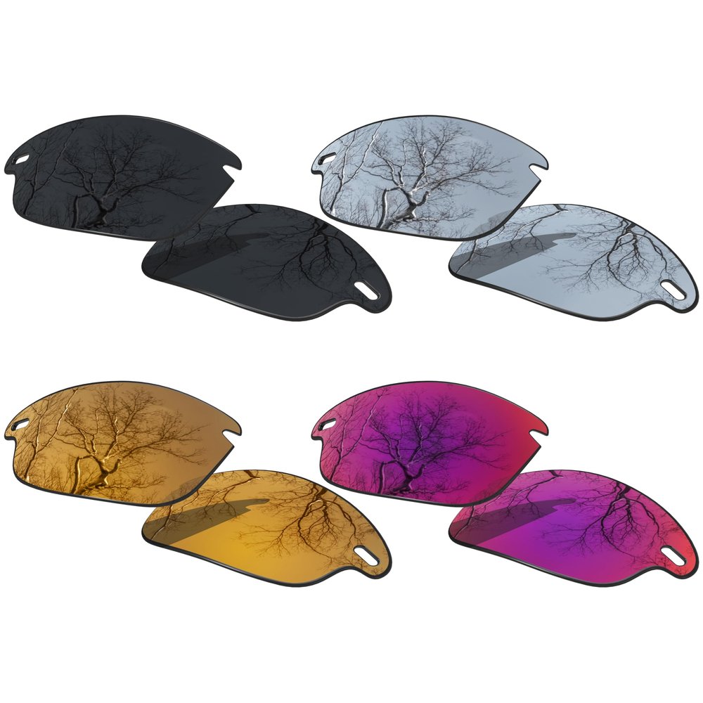 Set of 4 Polarized Replacement Lenses for Oakley Fast Jacket Pack-BSBM3