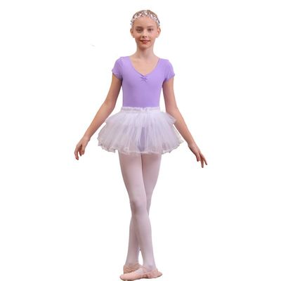 119244005 Kids Romantic Dance Tutu Skirt Cute Ballet Tutu (M 130, White)