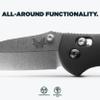 Benchmade - Griptilian Outdoor EDC Knife, Drop-Point Blade with Black Grivory Handle (551-S30V) view 3