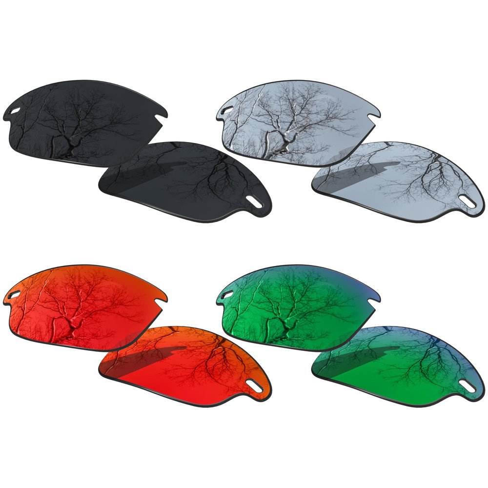 Set of 4 Polarized Replacement Lenses for Oakley Fast Jacket Pack-BSFE2