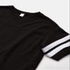 AquaGuard Girls' Big Youth Fine Jersey Football Tee, Black/White, Small view 2