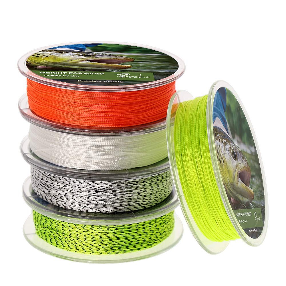 Fly Line Backing 20LB 30LB 100 Yds for Trout Fishing - White, Set of 2
