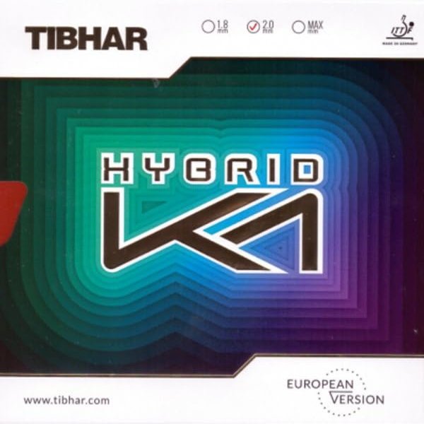 Tibhar Hybrid K1 European Version Table Tennis and Ping Pong Rubber - Max Red