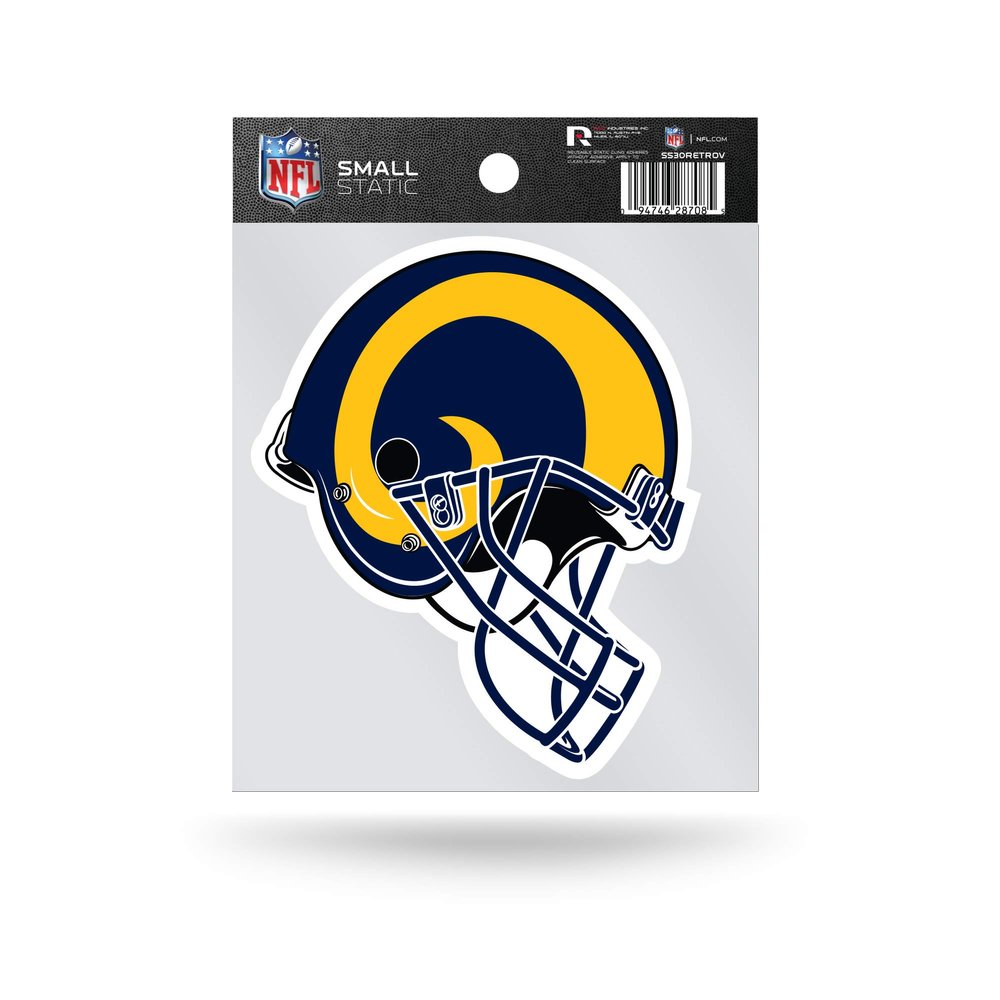 Rico Industries NFL Football Los Angeles Rams Helmet Logo Small Static Cling