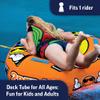 WOW Sports Fun 2Ber Inflatable Towable Tube - Included 12V DC Pump & 1K 60' Tow Rope - Classic 1-Person Design - Perfect Boating Accessory view 2