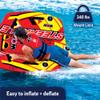 WOW Sports Take Control of the Ride 1 or 2 Person Inflatable Steerable Tube For Boating, 19-1090 view 4