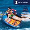 WOW Sports - Summer Time Soft Top Deck Tube - 2 person Inflatable Boating Accessory - Fits Kids & Adults view 2