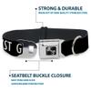 Dog Collar Seatbelt Buckle The Mountains are Calling and I Must Go Mountains Outline3 16 to 23 Inches 1.5 Inch Wide view 4