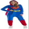 DC Comics Superheroes: Superman Hooded Zipster Jumpsuit for Adults by Rubies, Women's Medium view 1