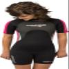 Cressi Med X 2.5 mm Junior Short Sleeves Short Wetsuits, Black/Pink, L view 4