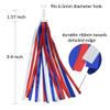 catin Patriotic Bike Streamers Red White Blue Bike Tassels Ribbon 4th of July Bike Decorations for Bicycle Scooter Tricycle Handlebar view 3