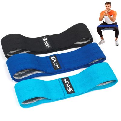 Elvire Fabric Resistance Bands for Working Out, Exercise Set of 3, Booty Band for Women, Workout Loops for Legs, Glutes, Squats
