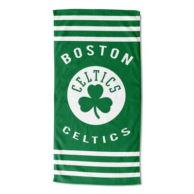 Northwest NBA Boston Celtics Beach Towel, 30 x 60 Inches, Stripes Design, Soft and Absorbent Sports Towel