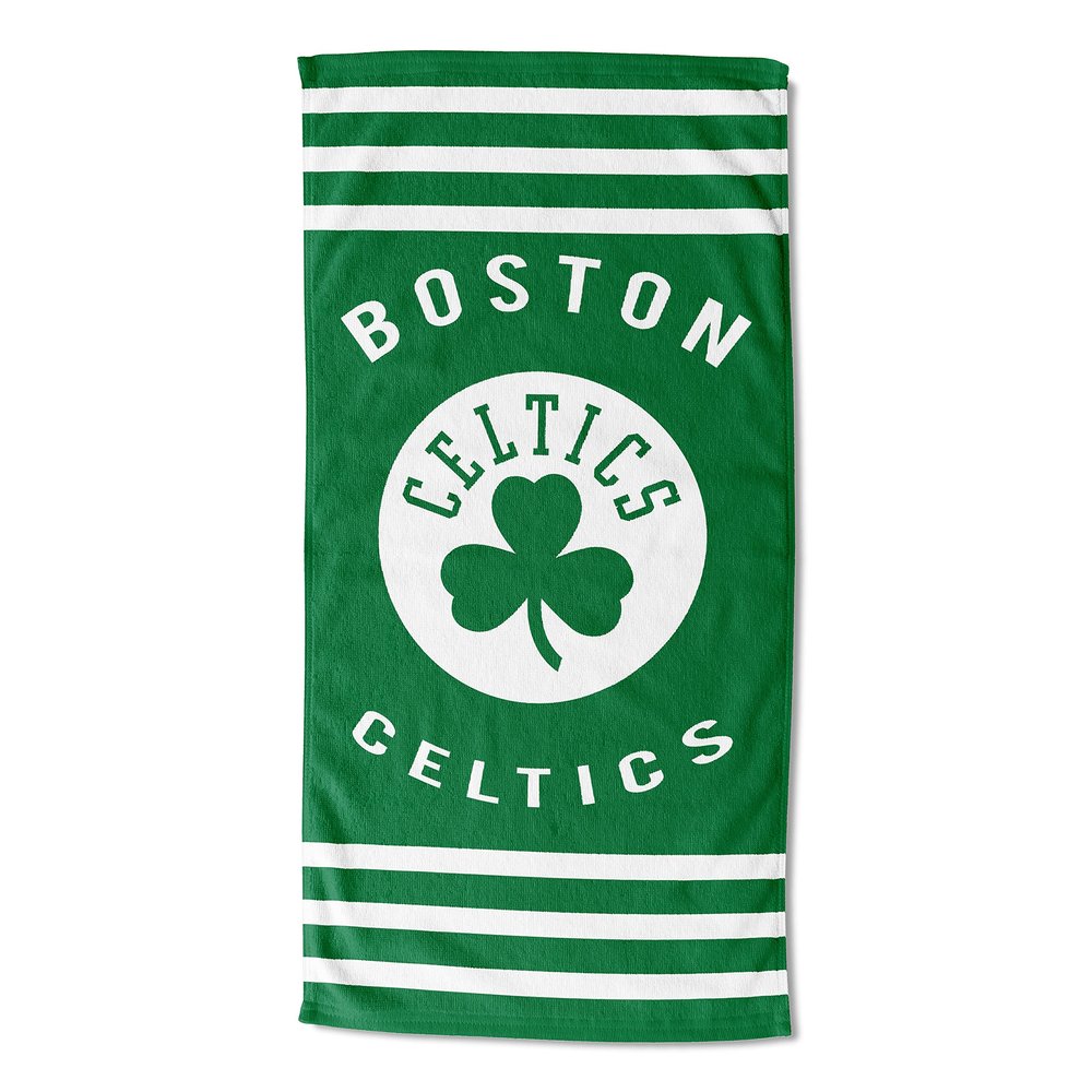 Northwest NBA Boston Celtics Beach Towel, 30 x 60 Inches, Stripes Design, Soft and Absorbent Sports Towel