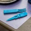 ASR Outdoor 3 in 1 Portable Plastic Utensils Flatware Camping Accessories, Green view 4