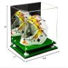 Better Display Cases Acrylic Lacrosse Helmet Display Case with Mirror, White Risers and Turf Base (A002-WR) view 3