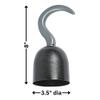 Fun Express Pirate Hook Costume Piece  Plastic Hook Hand Accessory for Costumes and Dress-Up  One Size Fits Most  1 Piece - Black, Gray view 3