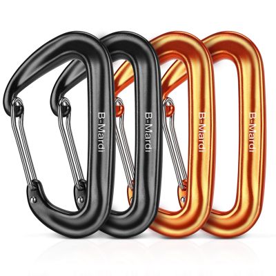 B-Mardi Keychain-Carabiner Clips Heavy Duty 12kN (2697 lbs)-Lightweight Locking Carabiners for Camping, Hiking, Hammock, Dog Leash Harness, Outdoor and Gym etc, Keychains& Utility
