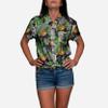 FOCO NFL Oakland Raiders Womens My Fine-Apple Pineapple Print Tropical Floral Button Up ShirtMy Fine-Apple Pineapple Print Tropical Floral Button Up Shirt, Team Color, Small view 1
