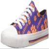 FOCO Clemson Tigers NCAA Womens Low Top Repeat Print Canvas Shoes - 7 view 1