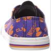 FOCO Clemson Tigers NCAA Womens Low Top Repeat Print Canvas Shoes - 7 view 2