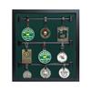 Golf Bag Tag Collection Display with Acrylic Cover | Holds 40 Bag Tags | 5 Color Options | Wall Mounted Wooden Case | Measures 15.5" W X 16.5" H view 1