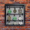 Golf Bag Tag Collection Display with Acrylic Cover | Holds 40 Bag Tags | 5 Color Options | Wall Mounted Wooden Case | Measures 15.5" W X 16.5" H view 3