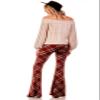 SWEETKIE Boho Flare Pants, Elastic Waist, Wide Leg Pants for Women, Solid & Printed, Stretchy and Soft (Rust, X-Large) view 3
