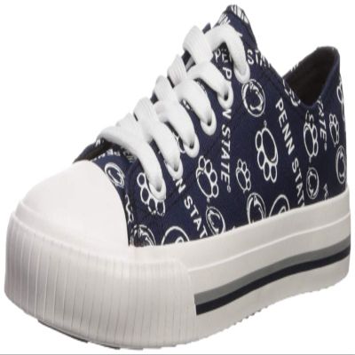 FOCO Penn State Nittany Lions NCAA Womens Low Top Repeat Print Canvas Shoes - 6