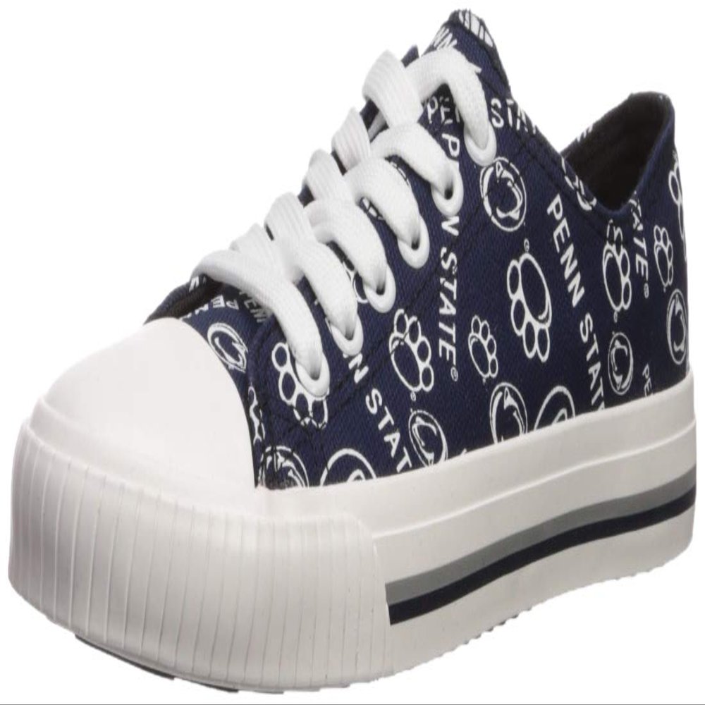 FOCO Penn State Nittany Lions NCAA Womens Low Top Repeat Print Canvas Shoes - 6