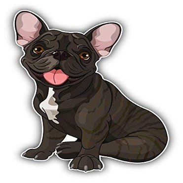 DG Graphics Cute French Bulldog Art Decor 4'' x 5'' Vinyl Decal Sticker Wall Window Any Smooth Surface