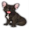 DG Graphics Cute French Bulldog Art Decor 4'' x 5'' Vinyl Decal Sticker Wall Window Any Smooth Surface view 1