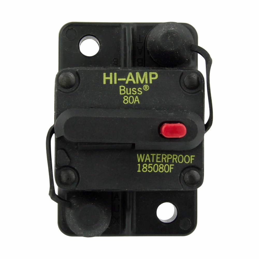 BEP Marinco 185080F011 BUSSMANN HD CB, 80A, SWITCHABLE Reset, Surface