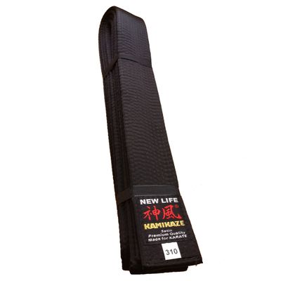 Kamikaze Satin Black Belt Special Thick, Premium Quality - 8/350 cm