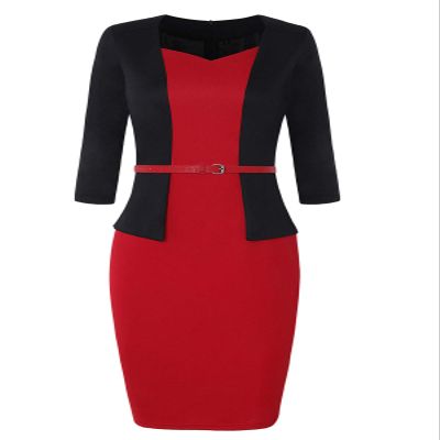 CNXYF Womens Elegant Business Retro Cocktail Work Pencil Dress Wear to Work Office Casual Dress