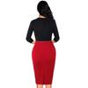 CNXYF Womens Elegant Business Retro Cocktail Work Pencil Dress Wear to Work Office Casual Dress view 3