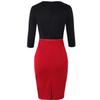 CNXYF Womens Elegant Business Retro Cocktail Work Pencil Dress Wear to Work Office Casual Dress view 4