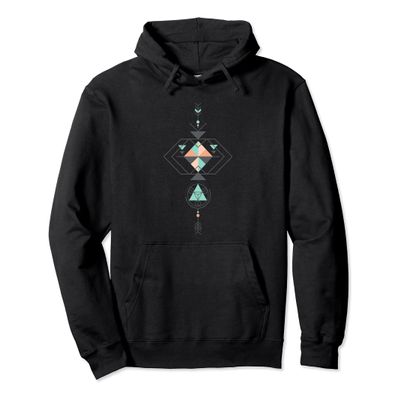 Cute & Trendy Boho Aztec Geometry Art Hoodie & Gift G003774