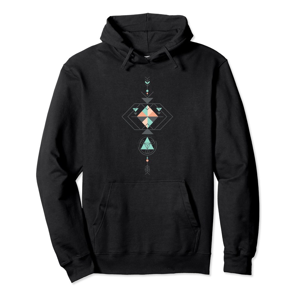Cute & Trendy Boho Aztec Geometry Art Hoodie & Gift G003774