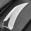 Ccanku C1692 Carbon Fiber Fixed Blade Knife,D2 Steel G10 Handle 4 Inches Camping EDC Tools Survival Claw Teeth Knife with Kydex Sheaths(Silver)   view 4