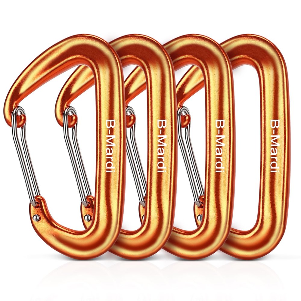 B-Mardi Carabiner Clips Heavy Duty 12kN (2697 lbs)-Lightweight Locking Carabiners for Camping, Hiking, Hammock, Dog Leash Harness, Outdoor and Gym etc, Keychains& Utility