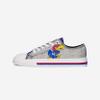FOCO Kansas Jayhawks NCAA Womens Glitter Low Top Canvas Shoes - 7