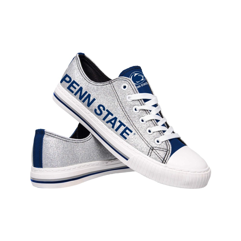 FOCO Penn State Nittany Lions NCAA Womens Glitter Low Top Canvas Shoes - 9