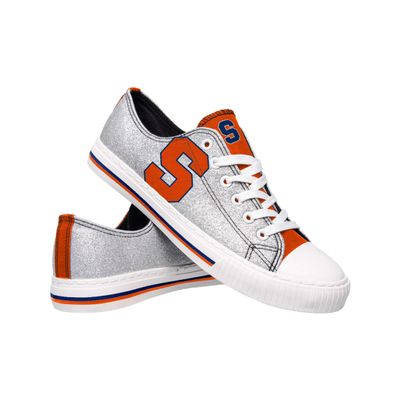 FOCO Syracuse Orange NCAA Womens Glitter Low Top Canvas Shoes - 6
