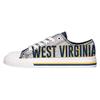 FOCO West Virginia Mountaineers NCAA Womens Glitter Low Top Canvas Shoes - 10 view 2