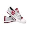 FOCO Oklahoma Sooners NCAA Womens Glitter Low Top Canvas Shoes - 6