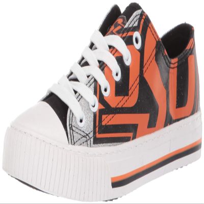 FOCO Oklahoma State Cowboys NCAA Womens Glitter Low Top Canvas Shoes - 7